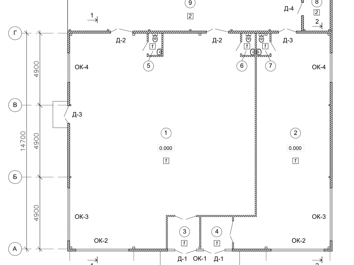 Планировка  Магазин продуктов из сэндвич-панелей -  фото 1