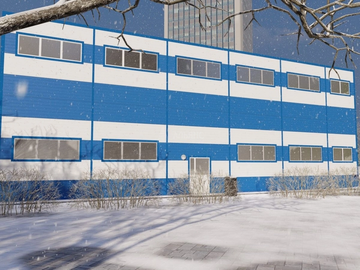 3D визуализация Торговый Центр из сэндвич-панелей - фото 1