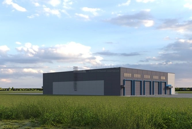 3D визуализация Склад из сэндвич панелей - фото 2