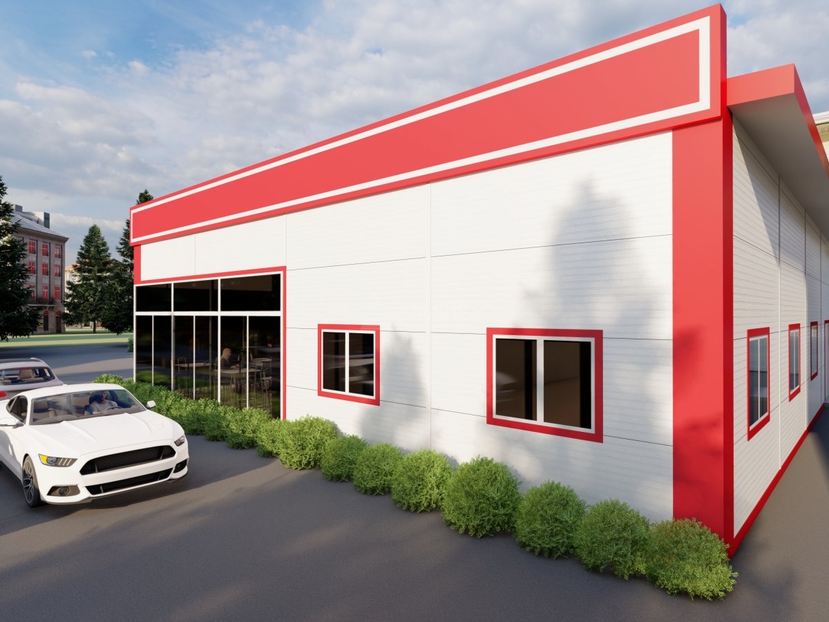 3D визуализация Кафе из сэндвич-панелей - фото 5