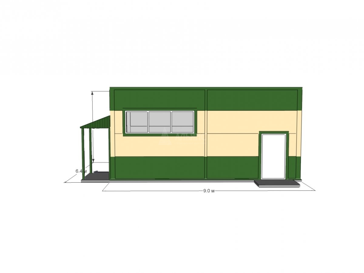 3D визуализация Павильон из сэндвич-панелей - фото 9