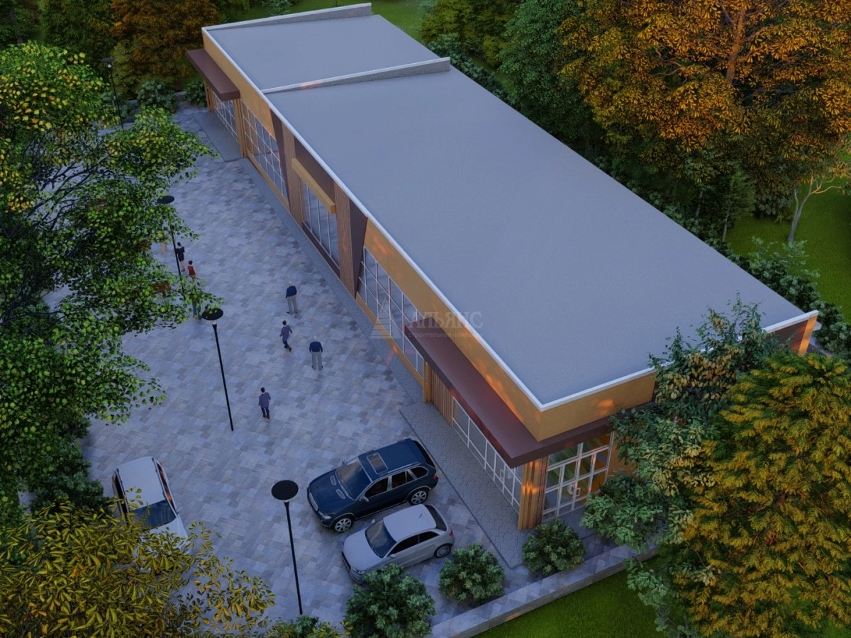 3D визуализация Придорожное кафе из сэндвич-панелей - фото 7